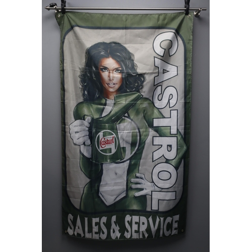 575 - A Castrol Advertising Flag 150cm x 90cm