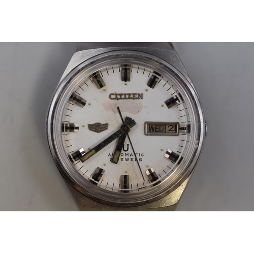 156 - Citizen 21 Jewels Automatic Day / Date Gents Watch (Working)