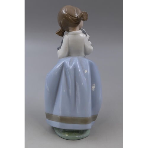 363 - Nao by Lladro Daisa 1987 Porcelain Figure of Girl with Puppy (19cm)