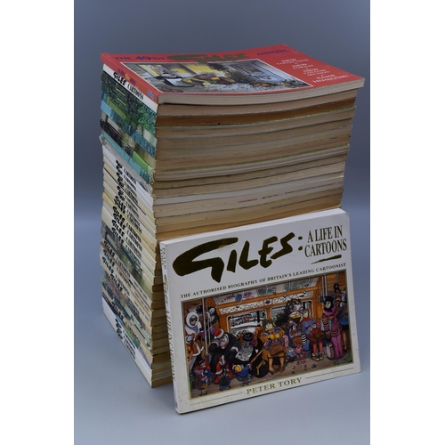 584 - A Selection of Approx Thirty-Eight Giles Magazines