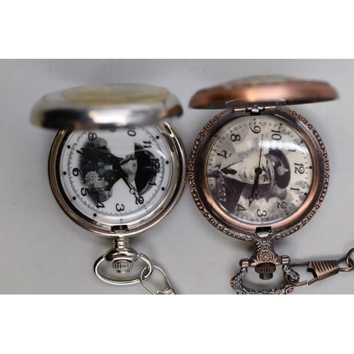 165 - Two Quartz Pocket Watches complete with Chains