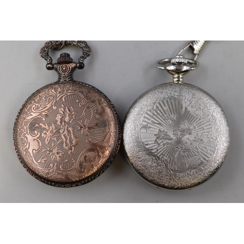 165 - Two Quartz Pocket Watches complete with Chains