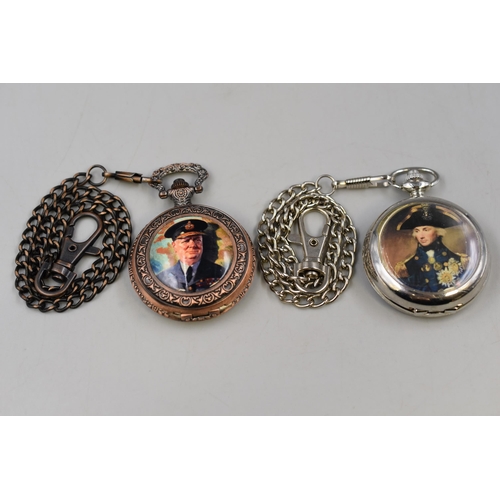 165 - Two Quartz Pocket Watches complete with Chains