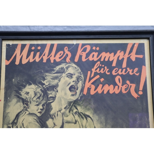 491 - German WWII Propaganda Poster in Framed and Glazed Mount (25