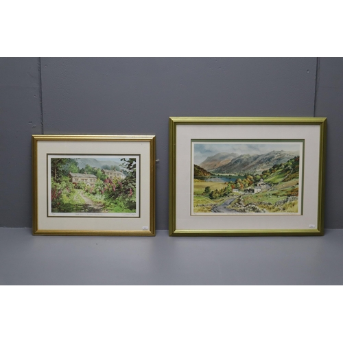 492 - Judy Boyes: Two Signed Framed and Glazed Limited Edition Prints of Lake District Scenes One Depicts ... 