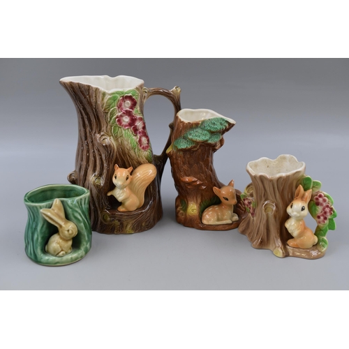 389 - Three Pieces of Hornsea Fauna Ware, And Campsie Ware Vase. Includes Jug and Two Vases. AF