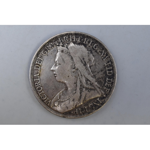 193 - Silver Victoria Crown 1894