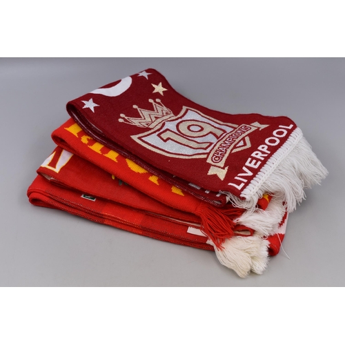 698 - Selection of 4 Liverpool FC Football Scarves