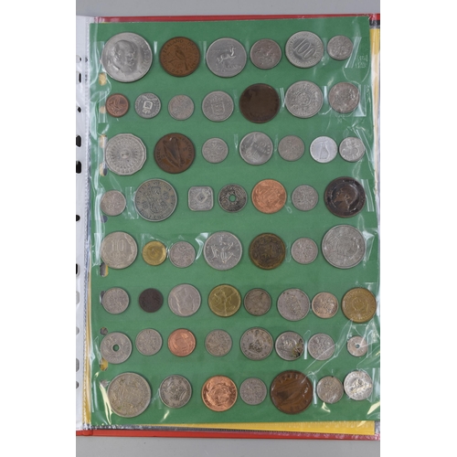 211 - A Folder of Approx 200 UK and Worldwide Coins