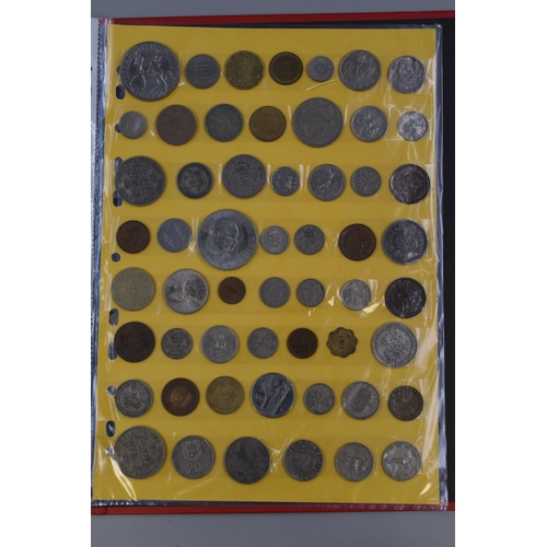 211 - A Folder of Approx 200 UK and Worldwide Coins