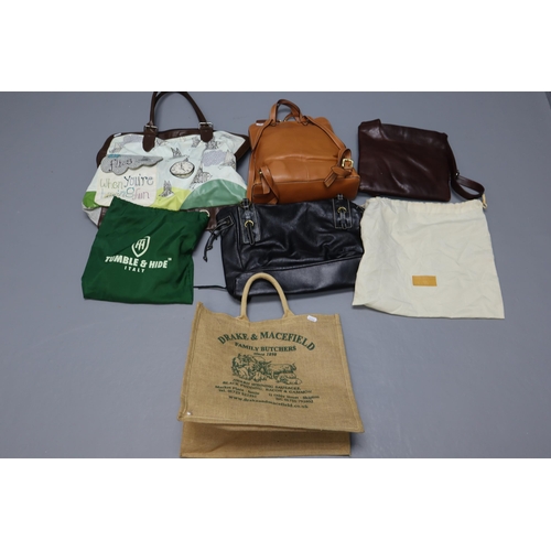 701 - Five Fine Quality Branded Bags to include Tumble and Hide, John Lewis, Marco Buggani, Wagtail and ot... 