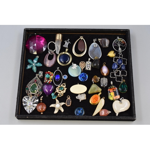 223 - Selection of Necklace Pendants to Include Heart Shaped, Flower Shaped, Tree of Life and More (All Di... 