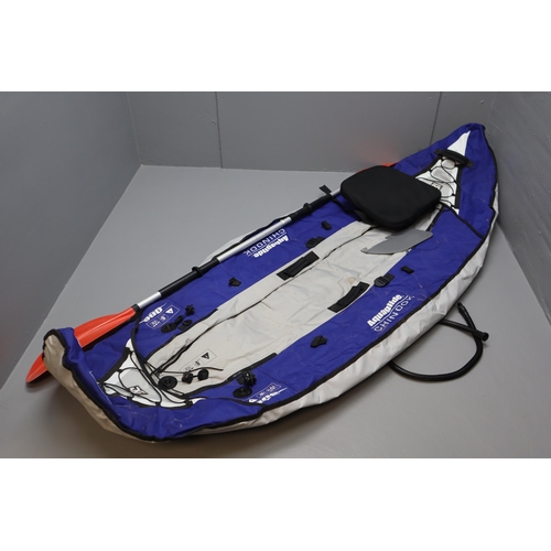 771 - An Aquaglide Chinook One Person Inflatable Kayak, With Bravo Paddle. AF/Untested