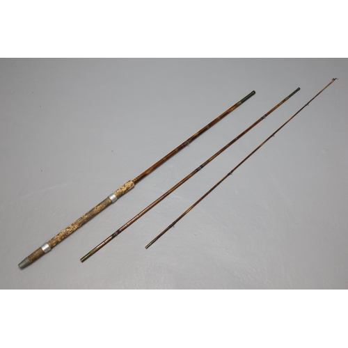 776 - Vintage B.vep.ity split cane 3 piece rod