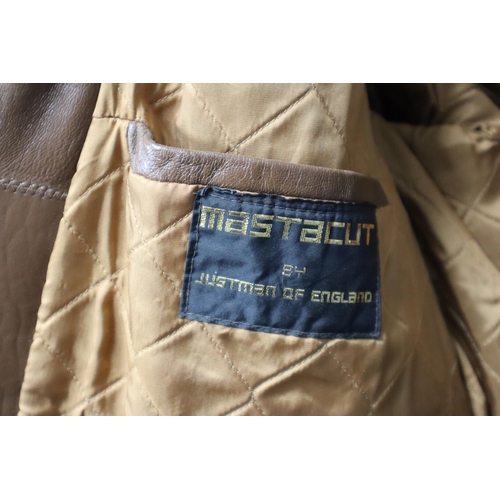 721 - 1970s Mastacut Nappa tanned silk lined leather jacket