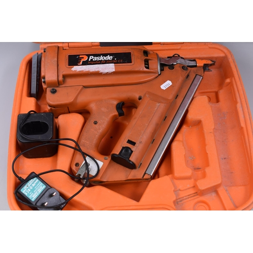 779 - Cased Paslode Impulse IM 350/90 CT Nail Gun complete with Battery and Charger (untested item)