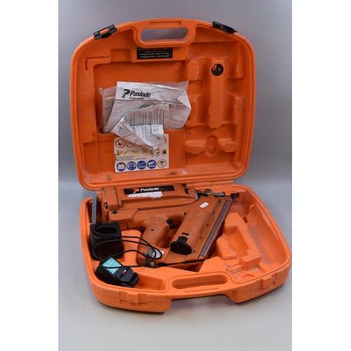 779 - Cased Paslode Impulse IM 350/90 CT Nail Gun complete with Battery and Charger (untested item)