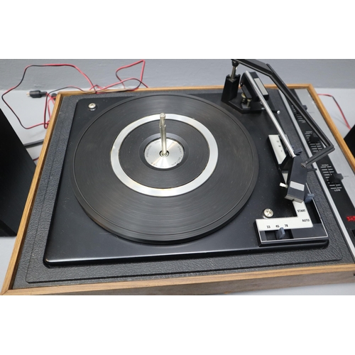 669 - A Boots Audio Philips S100 Record Player With A Pair of Panasonic Speakers, Powers On When Tested