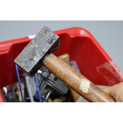 793 - A Selection of Tools To Include Mallet, Claw Hammer, Clamps, Spanners, And More