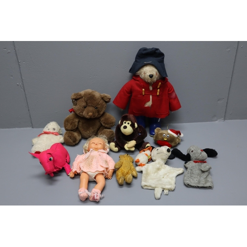 695 - A Selection of Vintage Toys and Teddies To Include Paddington (AF), Ganz Bros The Heritage Collectio... 