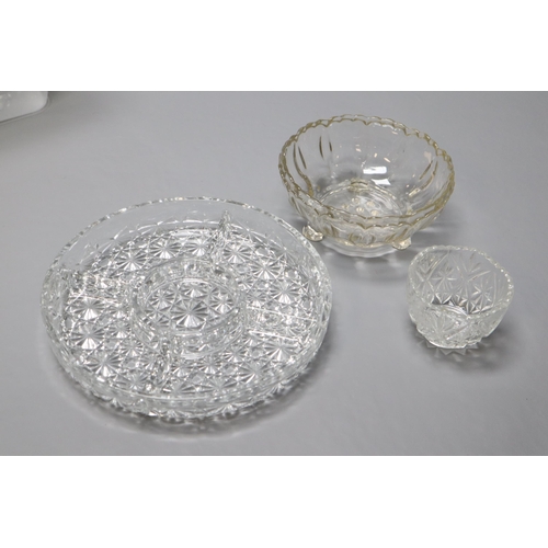 996 - Mixed Lot Including Cut-Glass Platter, Vase and More