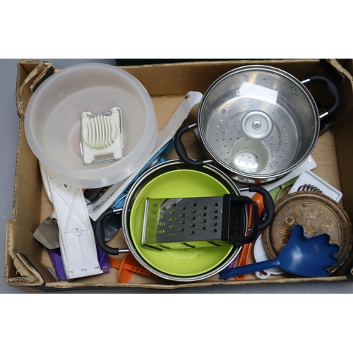 999 - Large Selection of Kitchenalia Items to Include Scales, Pots, Knifes, Forks and Loads More