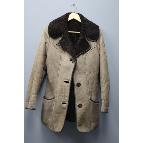 826 - Fine Quality Sheepskin Coat made by Antartex seems to be a size M