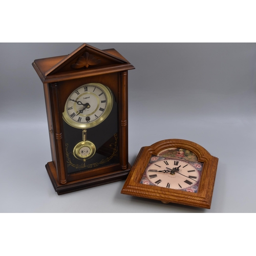 314 - Two clocks one Legend pendulum 15 day, with key, 15