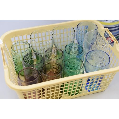 913 - A Selection of Collectable Coca-Cola Glasses, With Lemonade Dispenser, Pitcher and Glasses