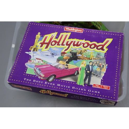 954 - A Selection of Unchecked Board Games To Include Hollywood, Scrabble Junior, Scattergories, Fishes, A... 