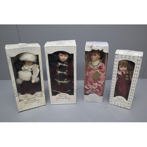 984 - Four Boxed Leonardo Porcelain Dolls To Include Celina, Andrew, Sleeping Beauty, And Other