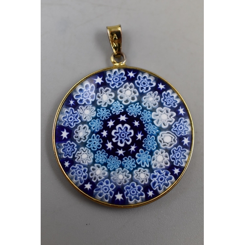 1 - Silver 925 Millefiori Pendant with Display Box