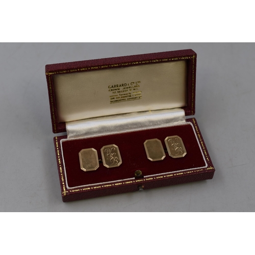 4 - Pair of Hallmarked Birmingham 375 (9ct) Cufflinks Complete with Presentation Box