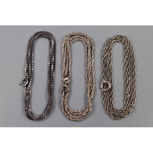 10 - Selection of 3 Silver Necklace Chains