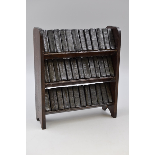 237 - A Set of 37 Miniature Works of Shakespeare, On Original Wooden Bookshelf