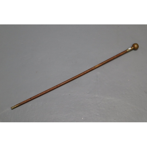 Wooden Swagger Stick with Initials on Pummel (NCC)