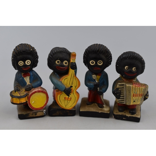 243 - Collection of Seven Hand Painted Golly Band Figures