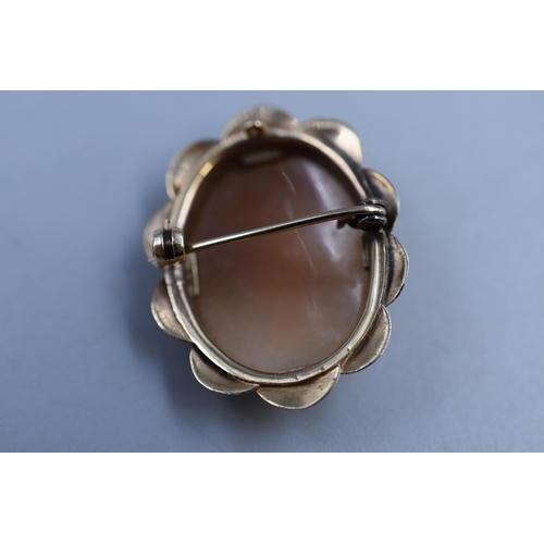 39 - Hallmarked Birmingham 9ct (375) Gold Cameo Brooch