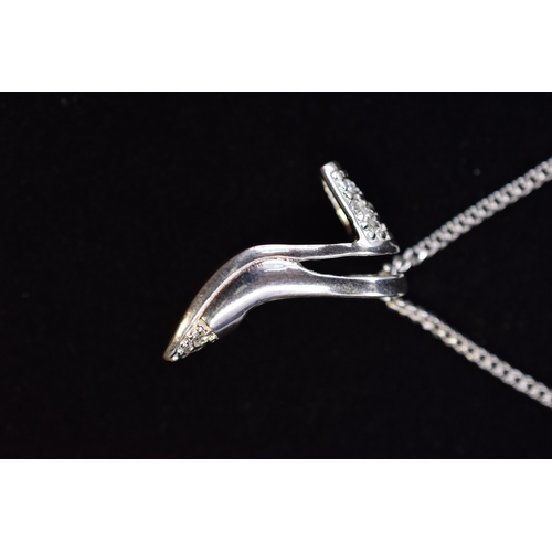 59 - Silver 925, Shoe Pendant Necklace Complete with Presentation Box