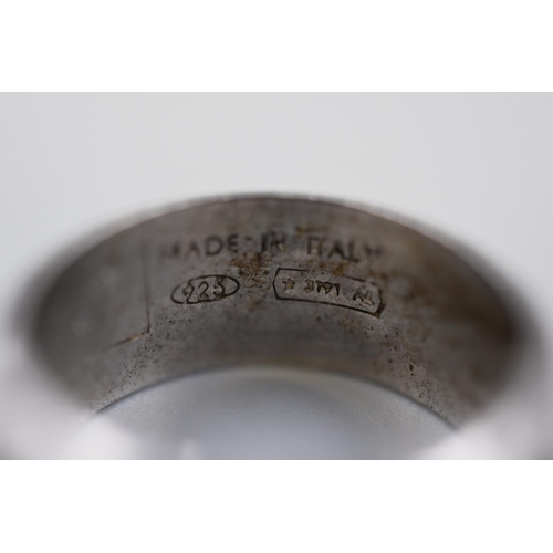 61 - A 925. Silver United Colours of Benetton 'Love' Ring, Size Q