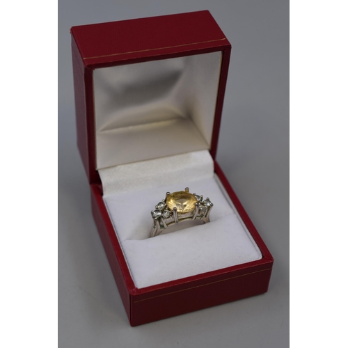 63 - Sterling Silver 925 Ring with Serenite Stone with Presentation Box