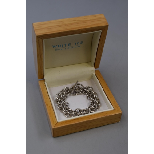 68 - Silver 925 Chain Necklace with Toggle Clasp Complete with Presentation Box