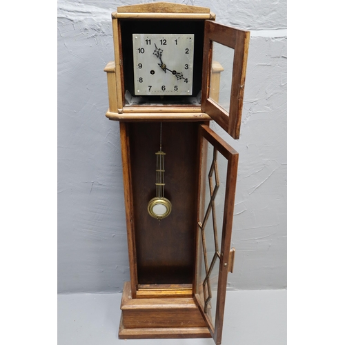 276 - Vintage Art Deco Oak Cased Grand Daughter Clock with Working Schlenker and Kienzle Movement, Ticking... 