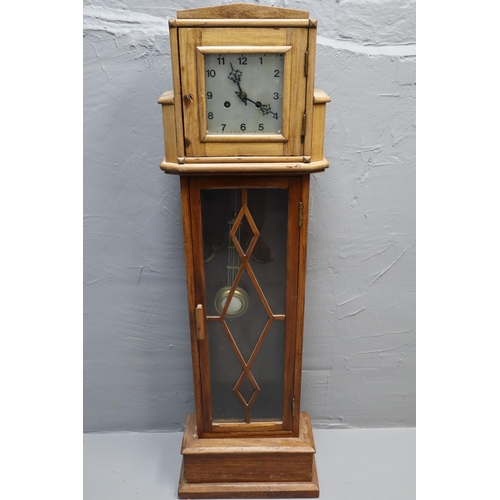 276 - Vintage Art Deco Oak Cased Grand Daughter Clock with Working Schlenker and Kienzle Movement, Ticking... 