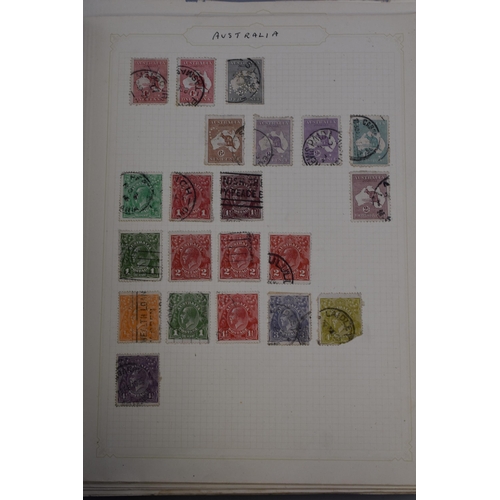 556 - Simplex Stock Album Containing a Selection of Mainly British and Commonwealth and USA Postage Stamps