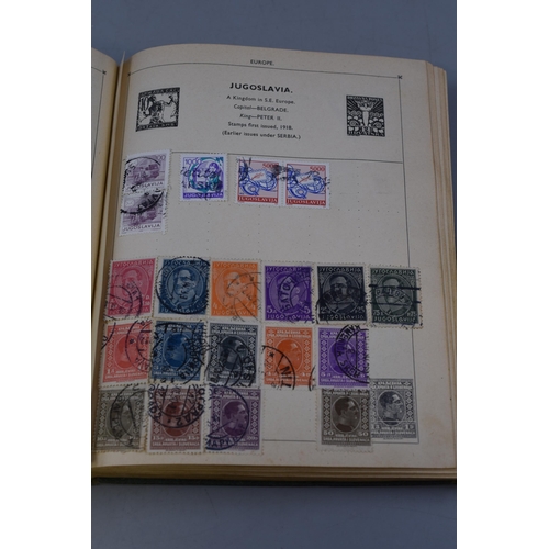 557 - The Improved Postage Stamp Album containing Stamps From Great Britain, British Empire, France, Germa... 