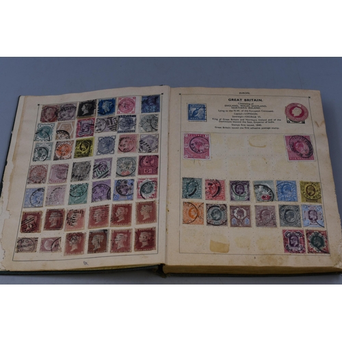 557 - The Improved Postage Stamp Album containing Stamps From Great Britain, British Empire, France, Germa... 