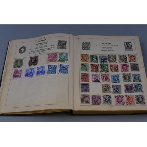 557 - The Improved Postage Stamp Album containing Stamps From Great Britain, British Empire, France, Germa... 