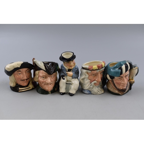 284 - Selection of small Character Jugs to Include Royal Doulton (The Lawyer, Anne Boleyn, Aramis, The Sle... 