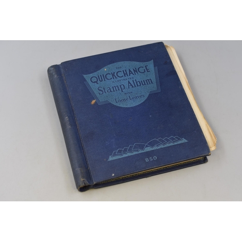 559 - Quickchange Illustrated Stamp Album containing worldwide Stamps including French, German, American a... 